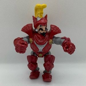 Keenway Castle Medieval Knight Red Silver Yellow Jointed Vintage Action Figure